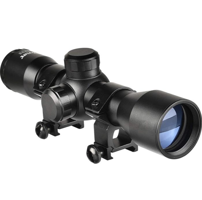 CVLIFE 4x32 Compact Rifle Scope Crosshair Optics Hunting Gun Scope with 20mm Free Mounts - Image 3